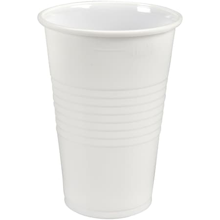 Abena Cups, Cold, Drinking Cup with Grooves, 7.8 Gross Ounce, 3.8" Height, 2.8" Diameter, White, PP 131994